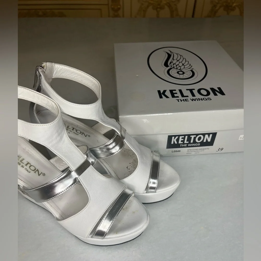 KELTON THE WINGS WOMENS WHITE WEDGES SZ EU 39 - Picture 7 of 10